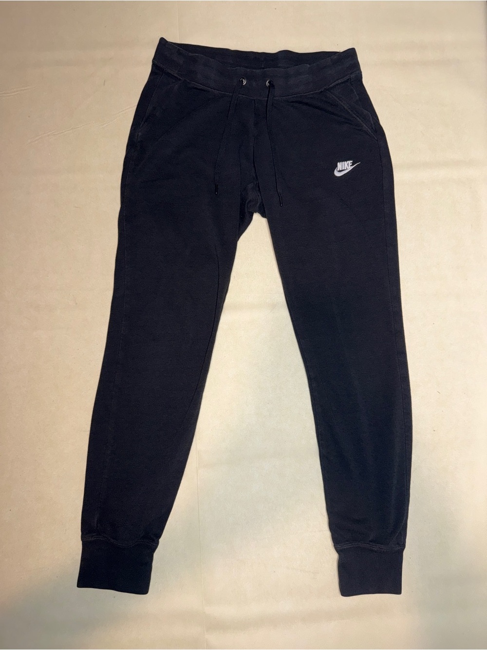 Nike Black Jogger Pants with White Swoosh